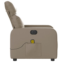 vidaXL Elektrisk massagefåtölj cappuccino konstläder