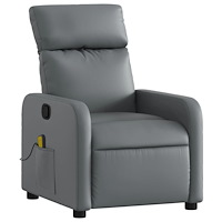 vidaXL Massagefåtölj grå konstläder