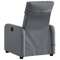 vidaXL Massagefåtölj grå konstläder