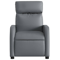 vidaXL Massagefåtölj grå konstläder