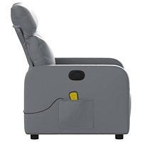 vidaXL Massagefåtölj grå konstläder