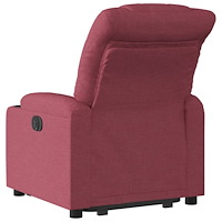 vidaXL Reclinerfåtölj med uppresningshjälp vinröd tyg