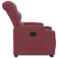 vidaXL Reclinerfåtölj med uppresningshjälp vinröd tyg