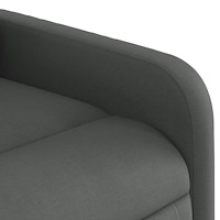 vidaXL Elektrisk reclinerfåtölj med uppresningshjälp mörkgrå tyg