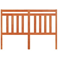 vidaXL Huvudgavel vaxbrun 135 cm massiv furu