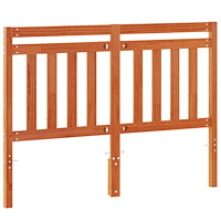 vidaXL Huvudgavel vaxbrun 135 cm massiv furu