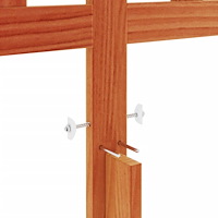 vidaXL Huvudgavel vaxbrun 135 cm massiv furu