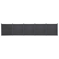vidaXL Staketpanel grå 872x186 cm WPC