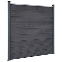 vidaXL Staketpanel grå 872x186 cm WPC