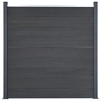 vidaXL Staketpanel grå 872x186 cm WPC