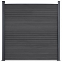 vidaXL Staketpanel grå 872x186 cm WPC