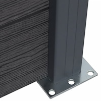 vidaXL Staketpanel grå 872x186 cm WPC