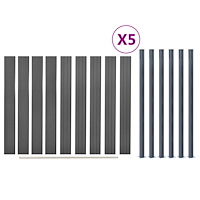 vidaXL Staketpanel grå 872x186 cm WPC