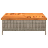 vidaXL Skydd för parasollfot 70x70x25 cm konstrottning och akacia