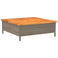 vidaXL Skydd för parasollfot 70x70x25 cm konstrottning och akacia