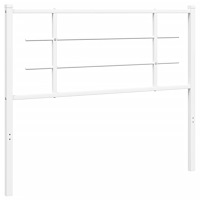 vidaXL Huvudgavel metall vit 107 cm