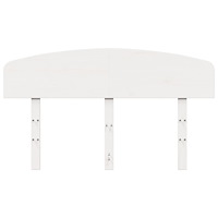 vidaXL Huvudgavel vit 135 cm massiv furu
