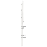 vidaXL Huvudgavel vit 135 cm massiv furu