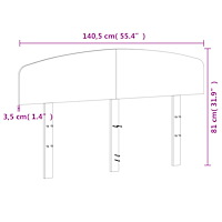 vidaXL Huvudgavel vit 135 cm massiv furu