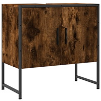 vidaXL Tvättställsskåp rökfärgad ek 60x33x60 cm konstruerat trä