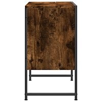 vidaXL Tvättställsskåp rökfärgad ek 60x33x60 cm konstruerat trä