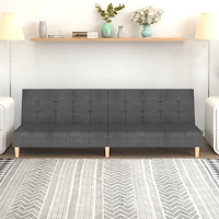 vidaXL Bäddsoffa 2-sits ljusgrå tyg