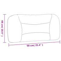 vidaXL Dyna till huvudgavel svart 90 cm tyg
