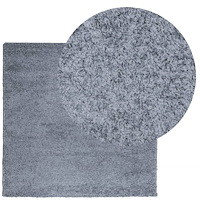 vidaXL Ryamatta PAMPLONA lång lugg modern blå 120x120 cm