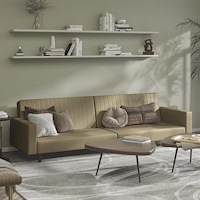 vidaXL Bäddsoffa 2-sits cappuccino konstläder