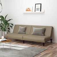 vidaXL Bäddsoffa 2-sits cappuccino konstläder
