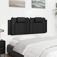 vidaXL Dyna till huvudgavel svart 120 cm konstläder