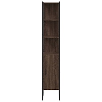vidaXL Badrumsskåp brun ek 33x33x185,5 cm konstruerat trä