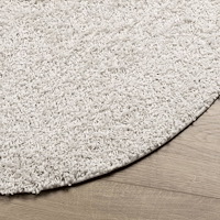 vidaXL Ryamatta PAMPLONA lång lugg modern gräddvit Ø 80 cm