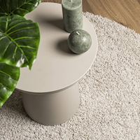 vidaXL Ryamatta PAMPLONA lång lugg modern gräddvit Ø 80 cm