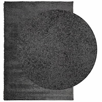 vidaXL Ryamatta PAMPLONA lång lugg modern antracit 140x200 cm