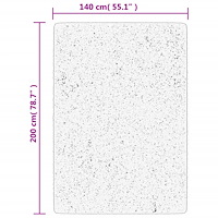 vidaXL Ryamatta PAMPLONA lång lugg modern antracit 140x200 cm