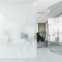 vidaXL Fönsterfilm frostad bambu 60x500 cm PVC