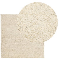 vidaXL Ryamatta PAMPLONA lång lugg modern guld 160x160 cm