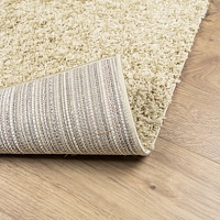 vidaXL Ryamatta PAMPLONA lång lugg modern guld 160x160 cm