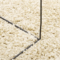 vidaXL Ryamatta PAMPLONA lång lugg modern guld 160x160 cm