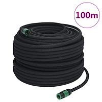 vidaXL Fuktslang svart 0,6" 100 m gummi