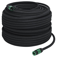 vidaXL Fuktslang svart 0,6" 100 m gummi