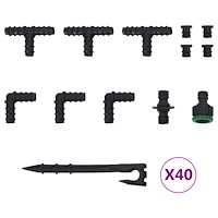 vidaXL Fuktslang svart 0,6" 100 m gummi