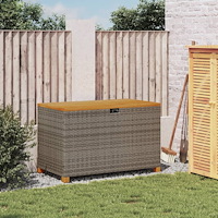 vidaXL Dynbox grå 110x55x63 cm konstrotting akaciaträ