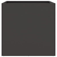 vidaXL Odlingslådor 2 st svart 49x47x46 cm kallvalsat stål