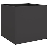 vidaXL Odlingslådor 2 st svart 49x47x46 cm kallvalsat stål