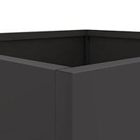 vidaXL Odlingslådor 2 st svart 49x47x46 cm kallvalsat stål