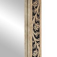 vidaXL Badrumsspegel 50x70x2,5 cm massivt mangoträ och glas