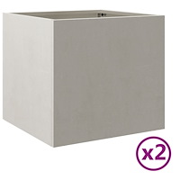vidaXL Odlingslådor 2 st silver 32x30x29 cm rostfritt stål