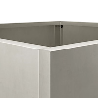 vidaXL Odlingslådor 2 st silver 32x30x29 cm rostfritt stål